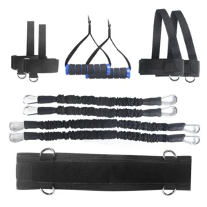 11-Piece Resistance Bands Fitness Set – 35 lb Tension